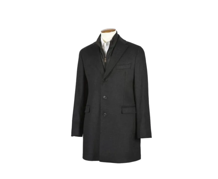 Abrigo de invierno de cachemira y lana para hombre Gris Antracita Honoré Ii-Bexley Hot