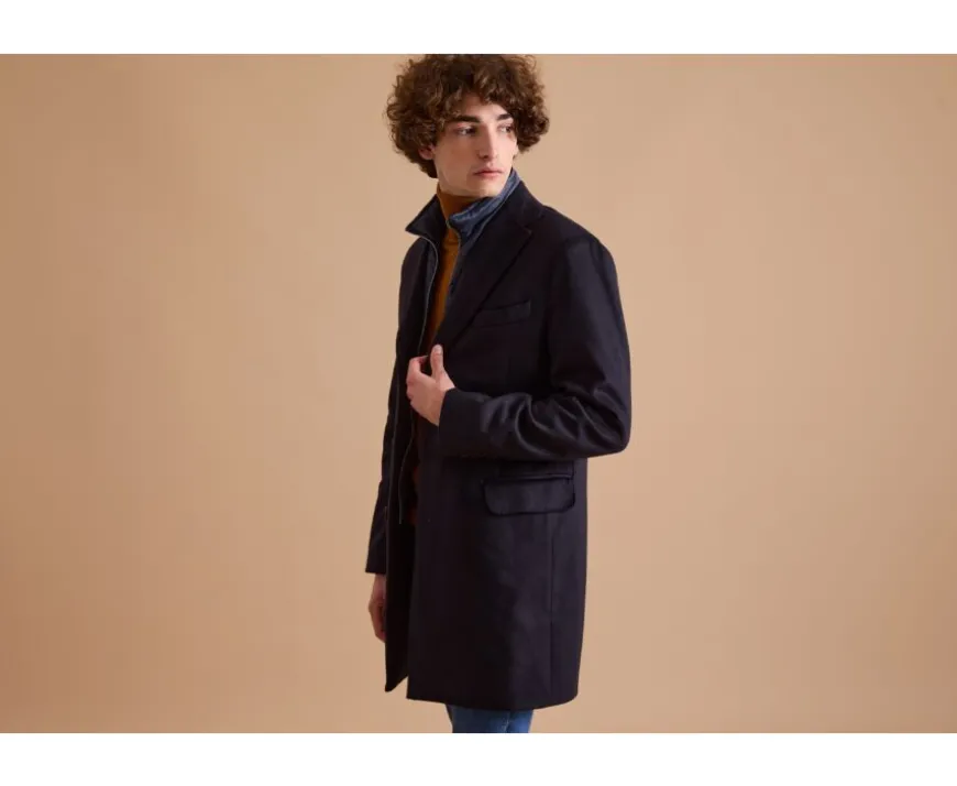 Abrigo de invierno de cachemira y lana para hombre Azul marino Honoré Ii-Bexley Online