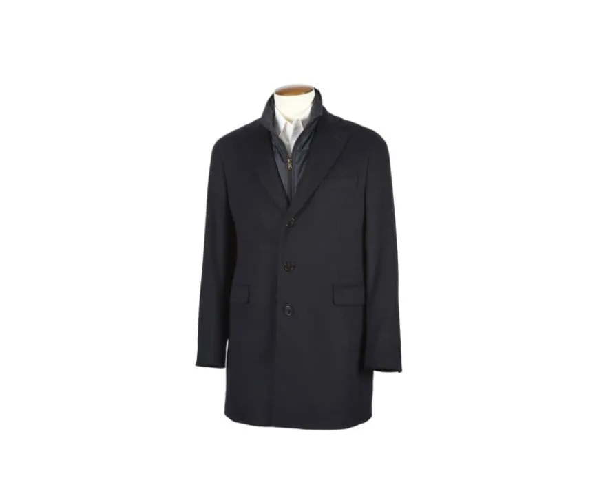 Abrigo de invierno de cachemira y lana para hombre Azul marino Honoré Ii-Bexley Online