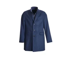 Abrigo de invierno de cachemira y lana para hombre Espiga Azul Oscuro Honoré Ii-Bexley Store