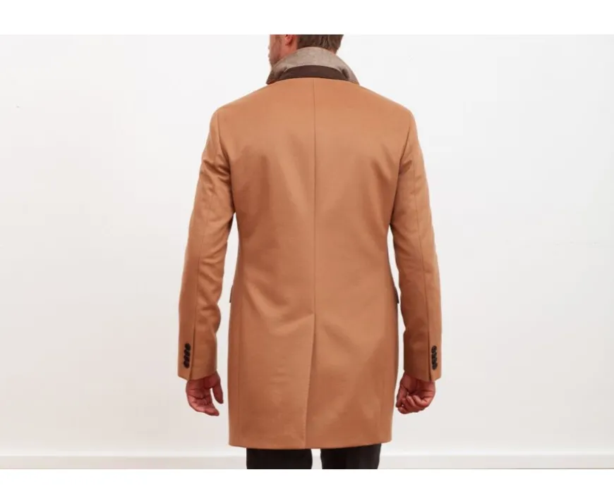 Abrigo de invierno de cachemira y lana para hombre Camel Honoré Ii-Bexley Shop