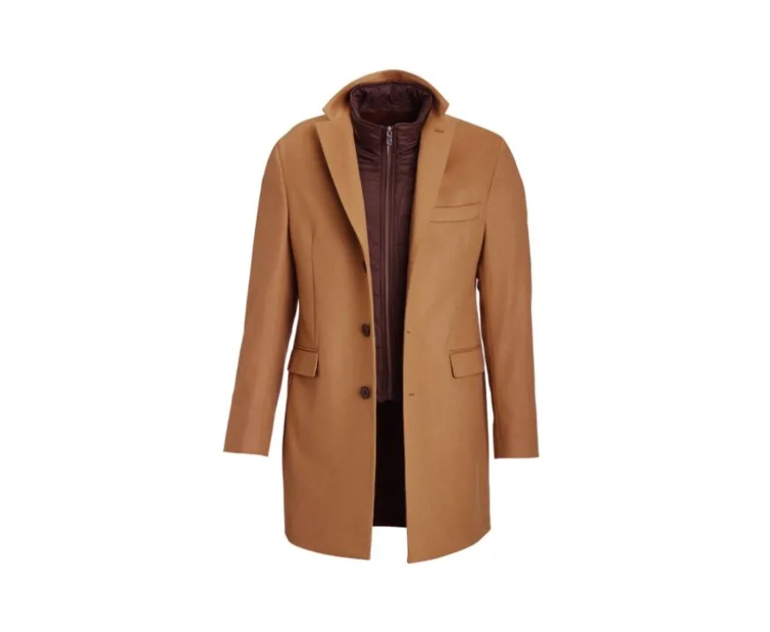 Abrigo de invierno de cachemira y lana para hombre Camel Honoré Ii-Bexley Shop