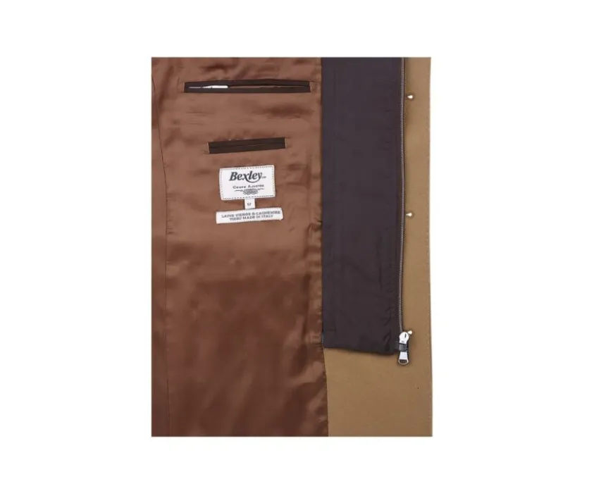 Abrigo de invierno de cachemira y lana para hombre Camel Honoré Ii-Bexley Shop