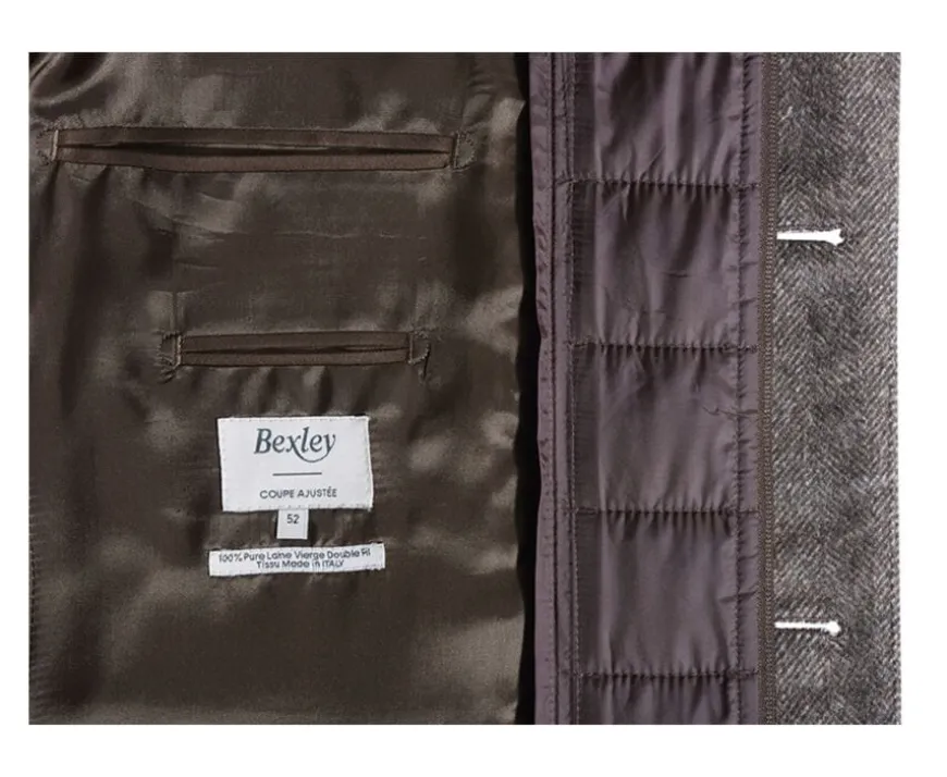 Abrigo de invierno de cachemira y lana para hombre Espiga Topo Honoré Ii-Bexley New
