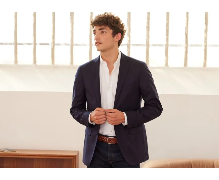 Americana de lana para hombre Marino Landéric-Bexley Store