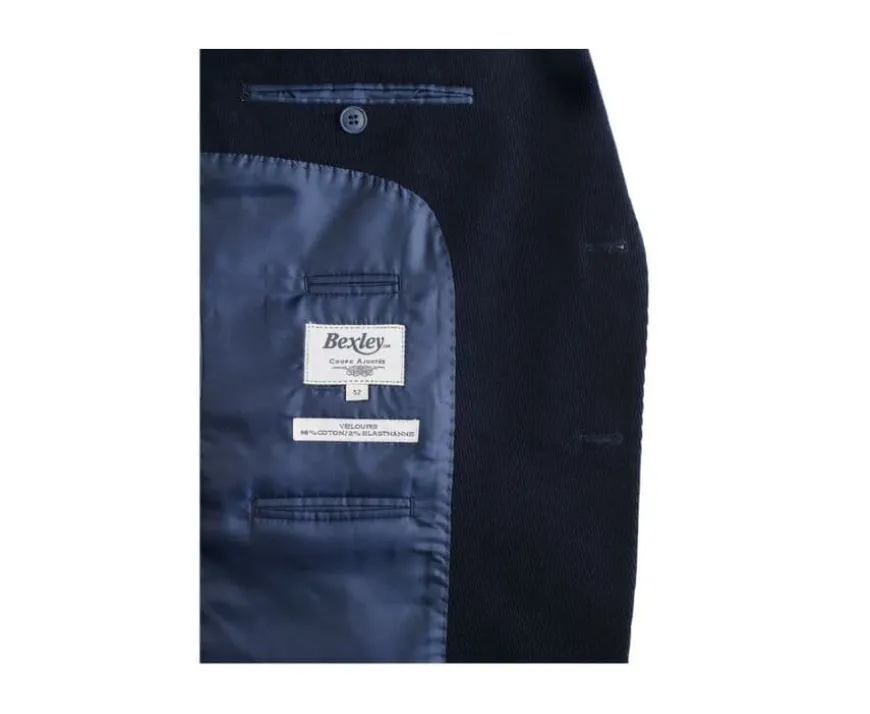 Americana de pana lavada para hombre Azul marino Blazer Léontilde-Bexley Clearance