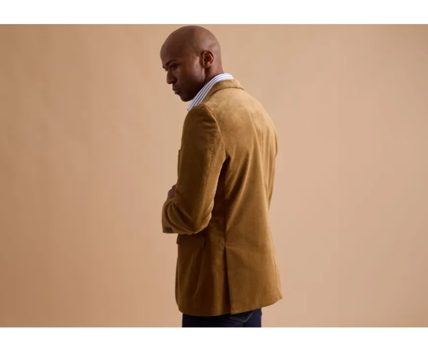 Americana de pana lavada para hombre Topo oscuro Léontilde-Bexley Sale