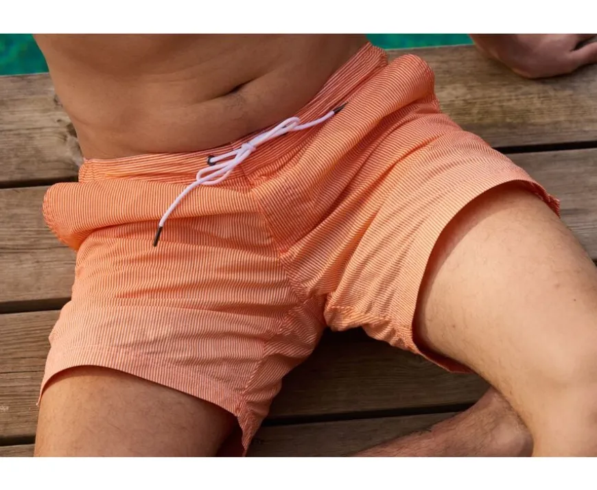 Bañador de hombre rayado Naranjo Brentan-Bexley Outlet