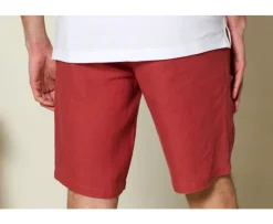 Bermudas lino hombre Frambuesa Borys-Bexley Cheap