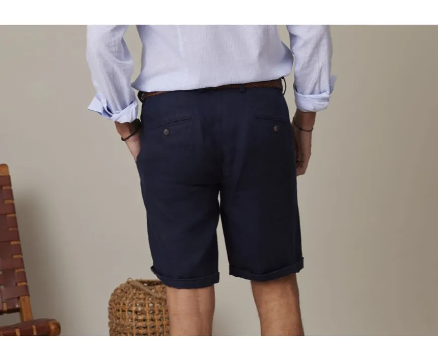 Bermudas lino hombre Navy Borys-Bexley Sale