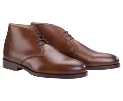 Botas bajas de piel castaño Patinado para hombre Dovam Patin-Bexley Outlet