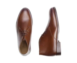 Botas bajas de piel castaño Patinado para hombre Dovam Patin-Bexley Outlet