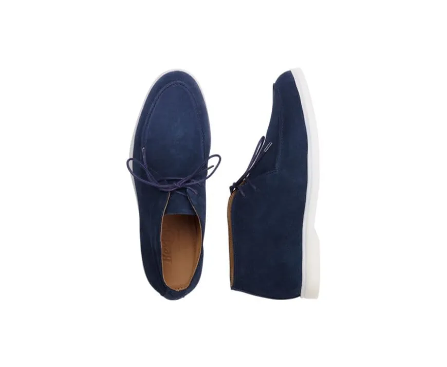 Botas casual de hombre Terciopelo Navy Serenoa-Bexley Clearance