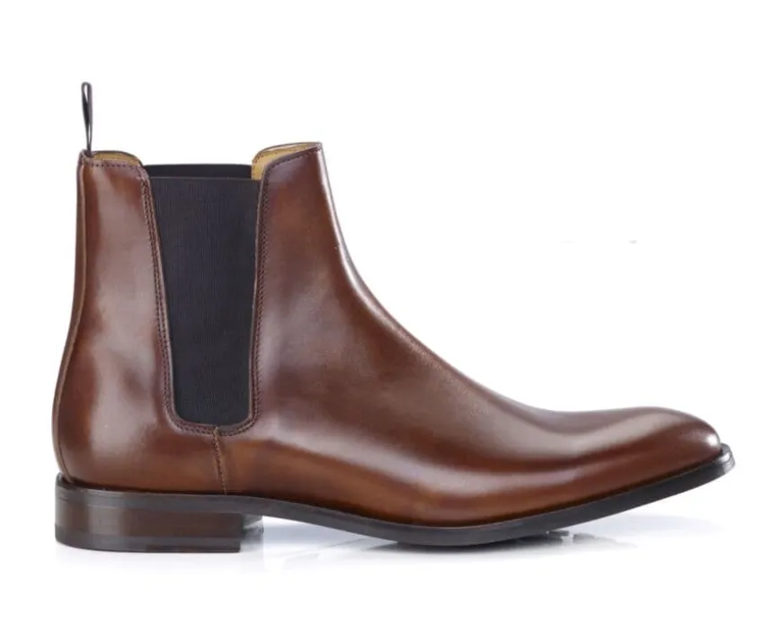Botas Chelsea de hombre con suela de goma coñac patinado Toddington Gomme-Bexley Online