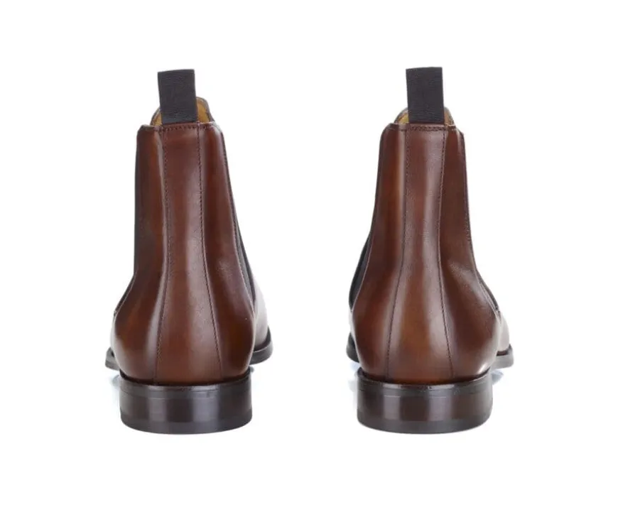 Botas Chelsea de hombre con suela de goma coñac patinado Toddington Gomme-Bexley Online