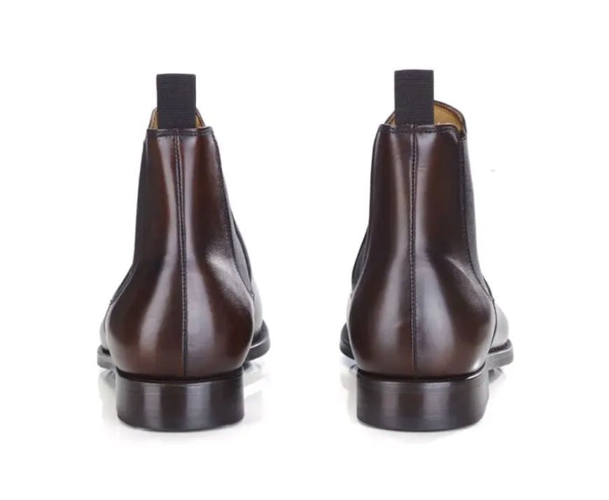 Botas Chelsea de piel Chocolate patinado Alderton Gomme-Bexley New