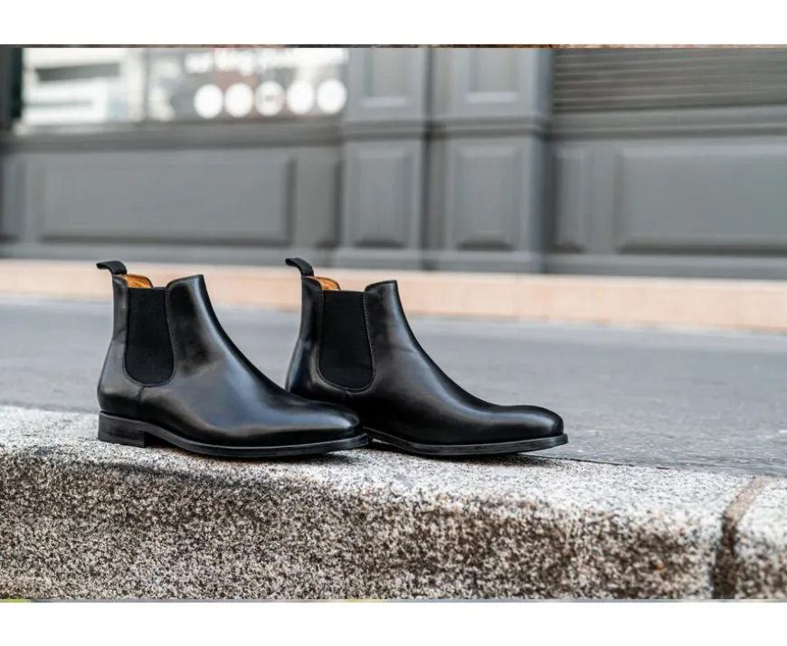 Botas Chelsea de piel Negro para hombre Alderton Gomme-Bexley Outlet