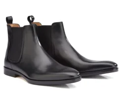 Botas Chelsea de piel para hombre Negras Bergame Patin-Bexley Cheap