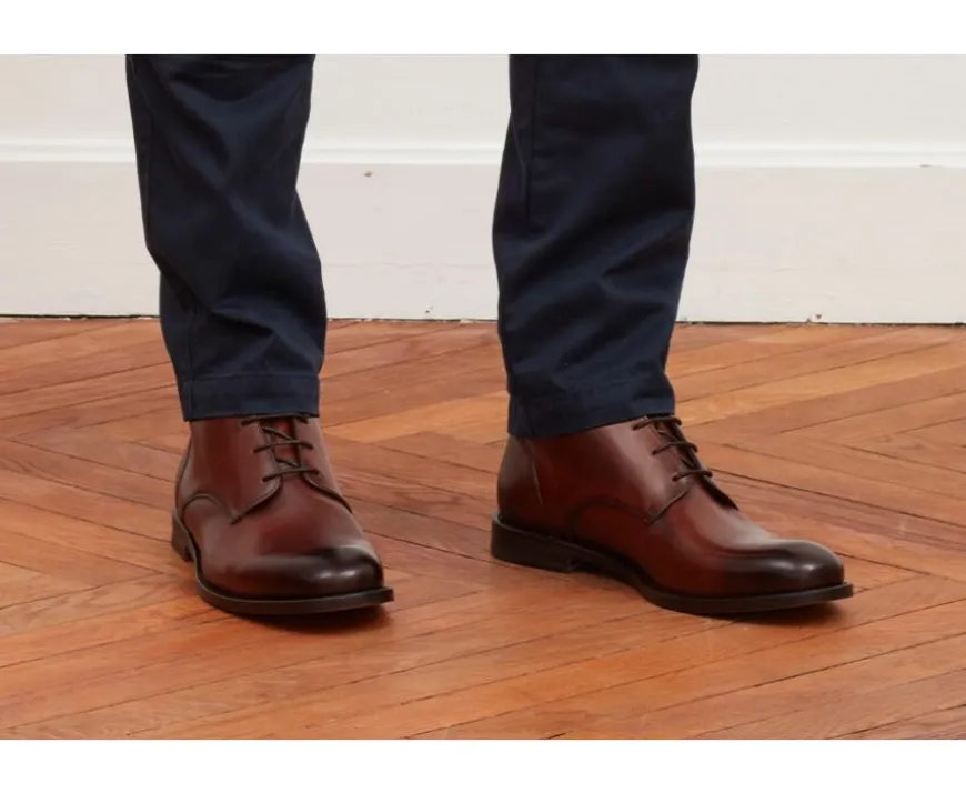 Botas de hombre Chocolate patinado Kinsham-Bexley Sale