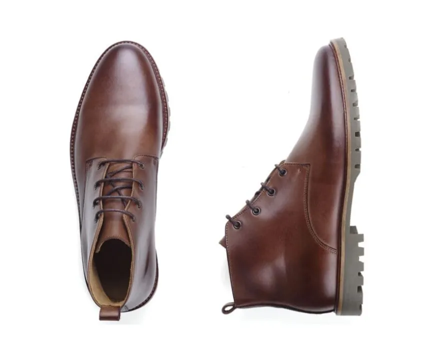 Botas de hombre con suela de goma Chocolate patinado Canfield Gomme-Bexley Sale