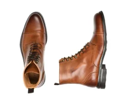 Botas derby de hombre con cordones Castaño patinado Enfield Ii Gomme City-Bexley Discount