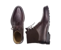 Botas Hombre en Cuero Chocolate granulado Kent High Gomme Country-Bexley Best