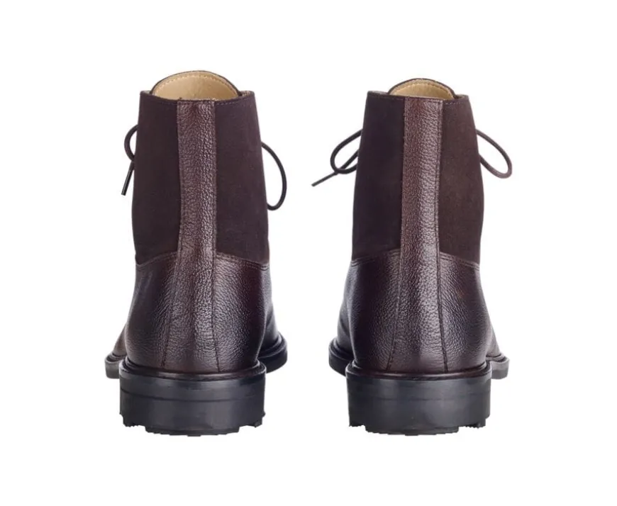Botas Hombre en Cuero Chocolate granulado Kent High Gomme Country-Bexley Best