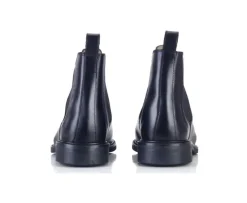 Botines chelsea de cuero pull up para hombre Negro Fangler Gomme City-Bexley Fashion