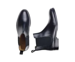 Botines de hombre Negros con suela de cuero y goma de caucho Dovon Patin-Bexley Hot
