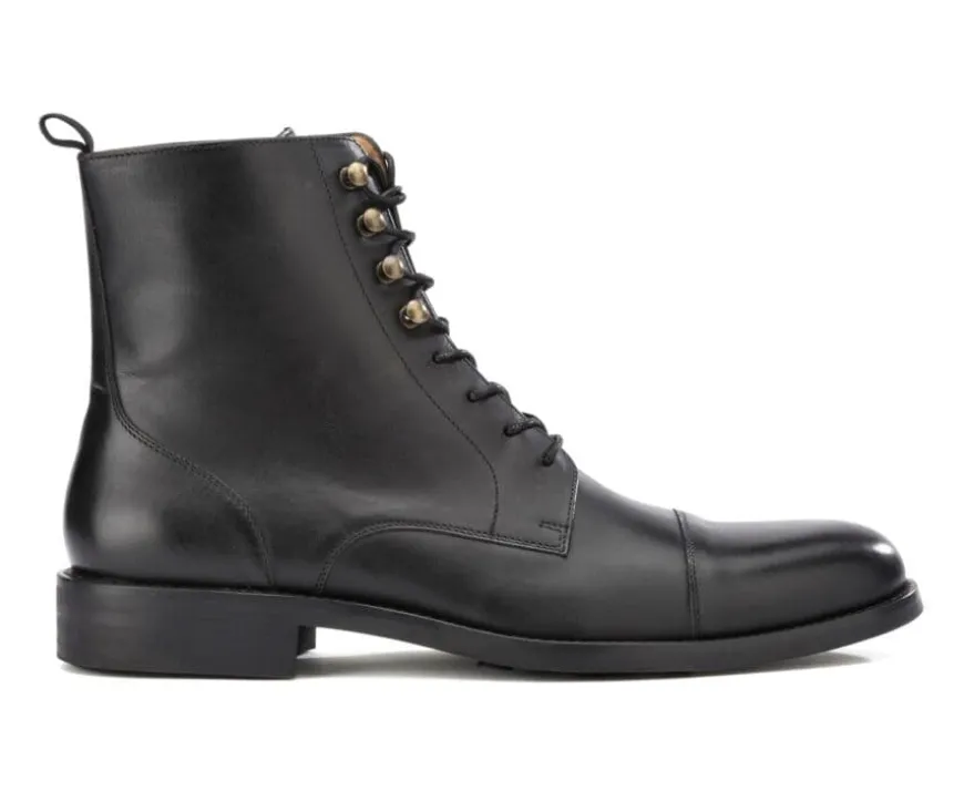 Botines derby con cordones para hombre Negro patinado Enfield Ii Gomme City-Bexley New