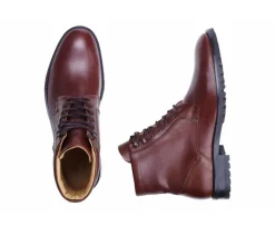Botines para hombre con cordones Chocolate patinado Bardfield-Bexley Fashion