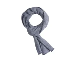 Bufanda de lana fina y cachemira Gris y Crudo-Bexley Store