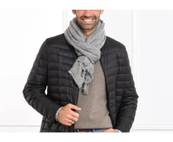 Bufanda de lana fina y cachemira Gris moteado-Bexley Best Sale