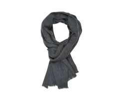 Bufanda de lana y cachemira espiga Azul moteado-Bexley Store