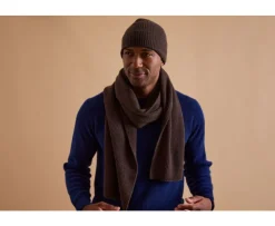Bufanda Lambswool Chocolate oscuro-Bexley Cheap