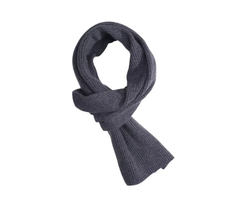 Bufanda Lambswool Gris Antracita Moteado-Bexley Cheap