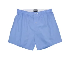 Caja de 2 calzoncillos para hombre Azul liso/ Azul océano y rayas blancas Elon-Bexley Fashion