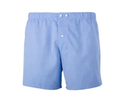 Caja de 2 calzoncillos para hombre Azul liso/ Azul océano y rayas blancas Elon-Bexley Fashion