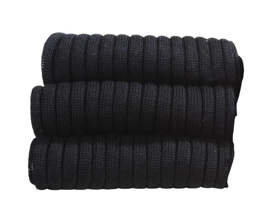 Calcetines altos Hilo de Escocia para hombre Negro-Bexley Discount