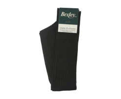 Calcetines altos Hilo de Escocia para hombre Negro-Bexley Discount