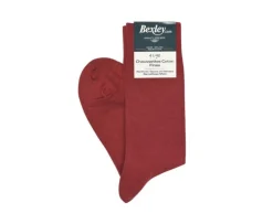 Calcetines de algodón fino para hombre Rojo moteado-Bexley Best