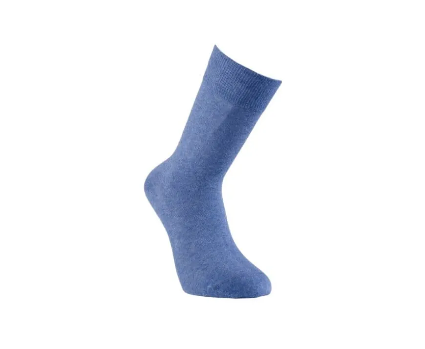 Calcetines de algodón fino para hombre Azul medio moteado-Bexley Discount