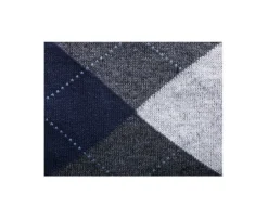 Calcetines de algodón grueso con diamantes gris antracita y azul-Bexley Cheap