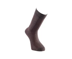Calcetines de algodón grueso con rayas de espiga Chocolate Moteado-Bexley Shop