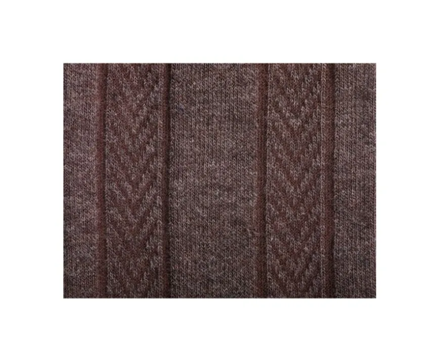 Calcetines de algodón grueso con rayas de espiga Chocolate Moteado-Bexley Shop