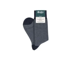 Calcetines de algodón grueso con dibujo de espiga Marino y Verde-Bexley Online