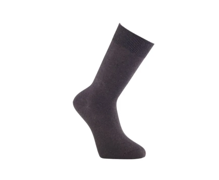 Calcetines de algodón gruesos para hombre Marrón oscuro-Bexley Clearance