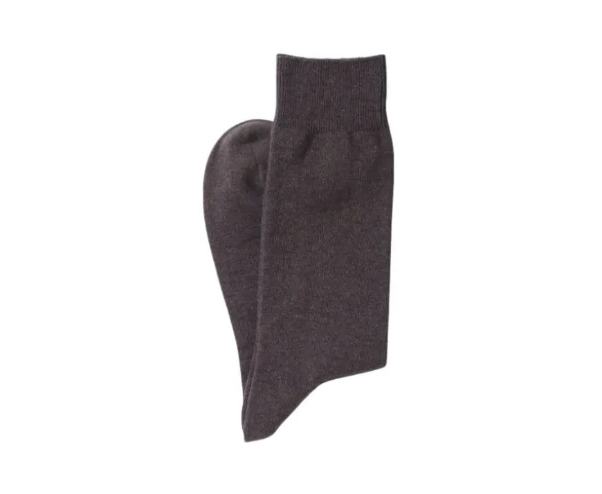 Calcetines de algodón gruesos para hombre Marrón oscuro-Bexley Clearance