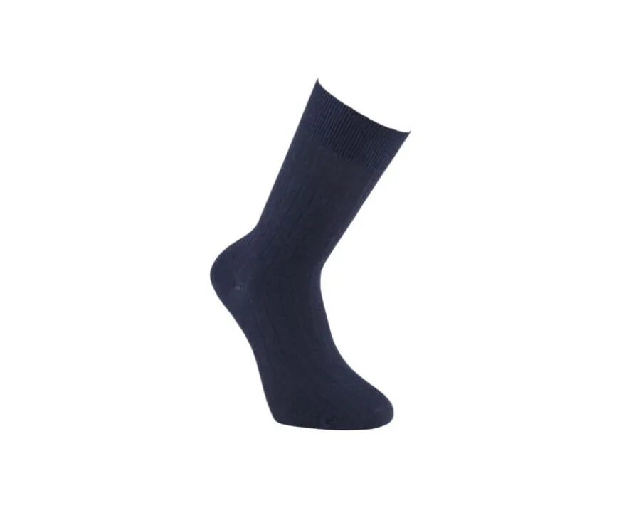 Calcetines de algodón y lino con ribete para hombre Marino-Bexley Cheap