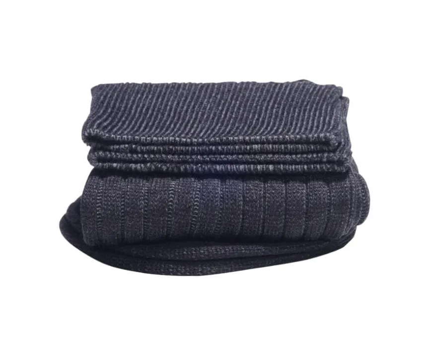 Calcetines en canale Hilo de Escocia para hombre Negro y Gris-Bexley Sale